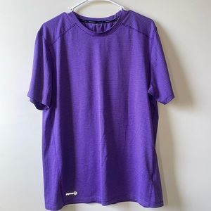 Purple - MENS - striped athletic t-shirt